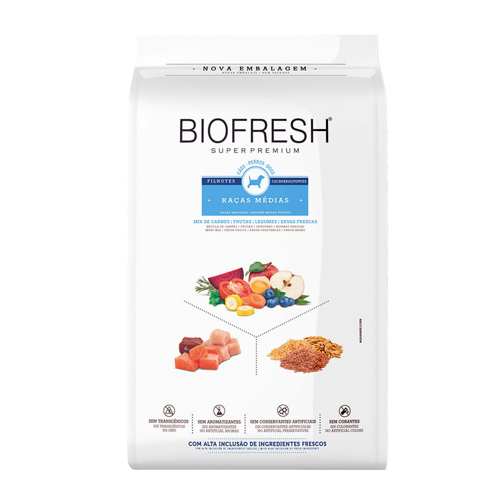 Ração Biofresh Cães Filhotes Raças Médias