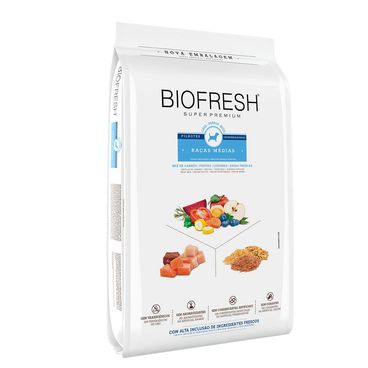Racao-Biofresh-Caes-Filhotes-Racas-Medias-3Kg-foto-da-parte-da-frente-e-lateral-do-produto