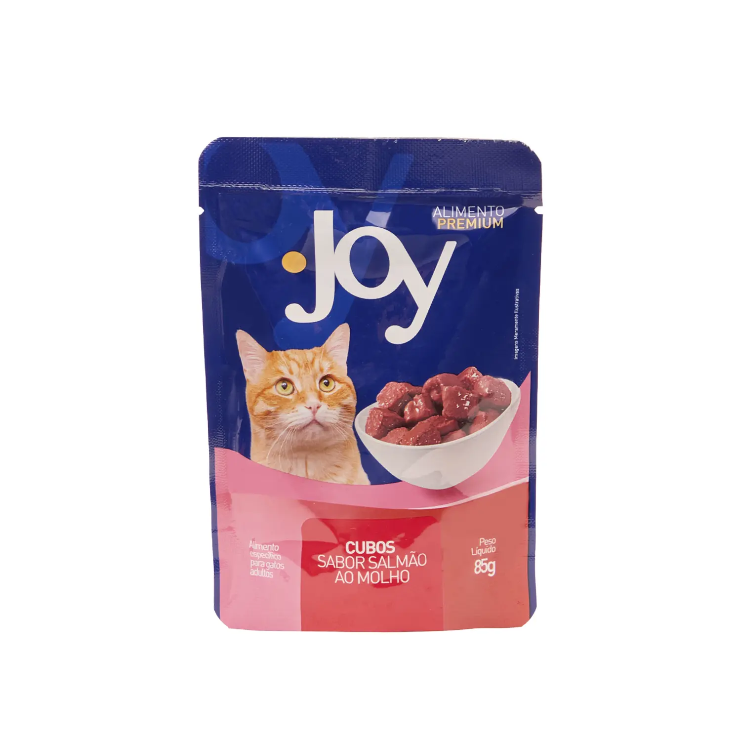 Ração Úmida Joy Gatos Adultos Salmão ao Molho