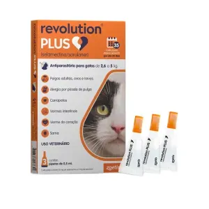 Antipulgas Revolution Plus para Gatos de 2,6 kg a 5 kg