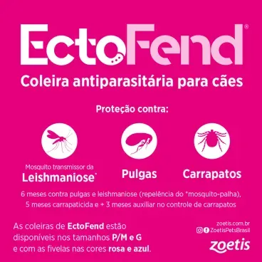 5-Coleira Antipulgas e Carrapatos Ectofend Rosa