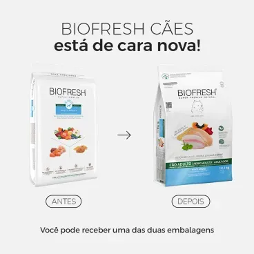 Racao-Biofresh-Caes-Adultos-Racas-Medias-101Kg-foto-da-embalagem-antiga-e-da-nova