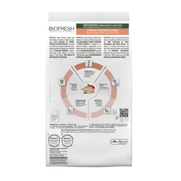 Racao-Biofresh-Caes-Adultos-Racas-Pequenas-e-Minis-3Kg-foto-da-parte-de-tras-da-embalagem-da-racao