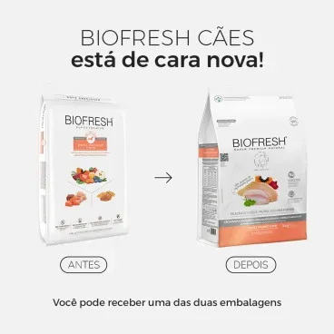 Racao-Biofresh-Caes-Castrados-Racas-Pequenas-e-Minis-3Kg-foto-da-embalagem-antiga-e-da-nova