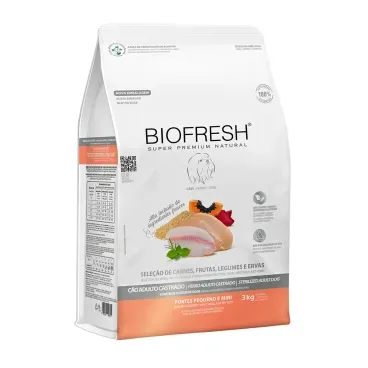 Racao-Biofresh-Caes-Castrados-Racas-Pequenas-e-Minis-3Kg-foto-da-parte-lateral-da-embalagem-de-racao
