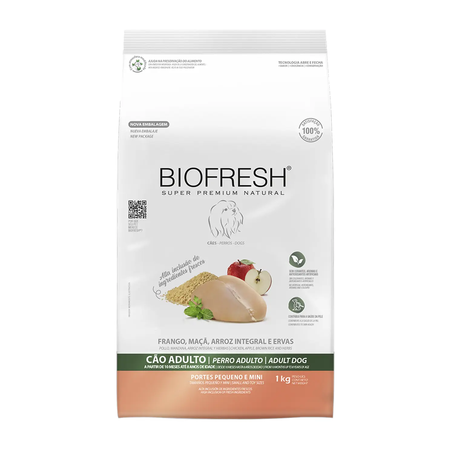 Ração Biofresh Cães Adultos Raças Pequenas e Minis Frango