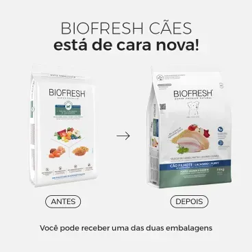Racao-Biofresh-Caes-Filhotes-Racas-Grandes-e-Gigantes-15Kg-foto-da-embalagem-antiga-e-da-nova