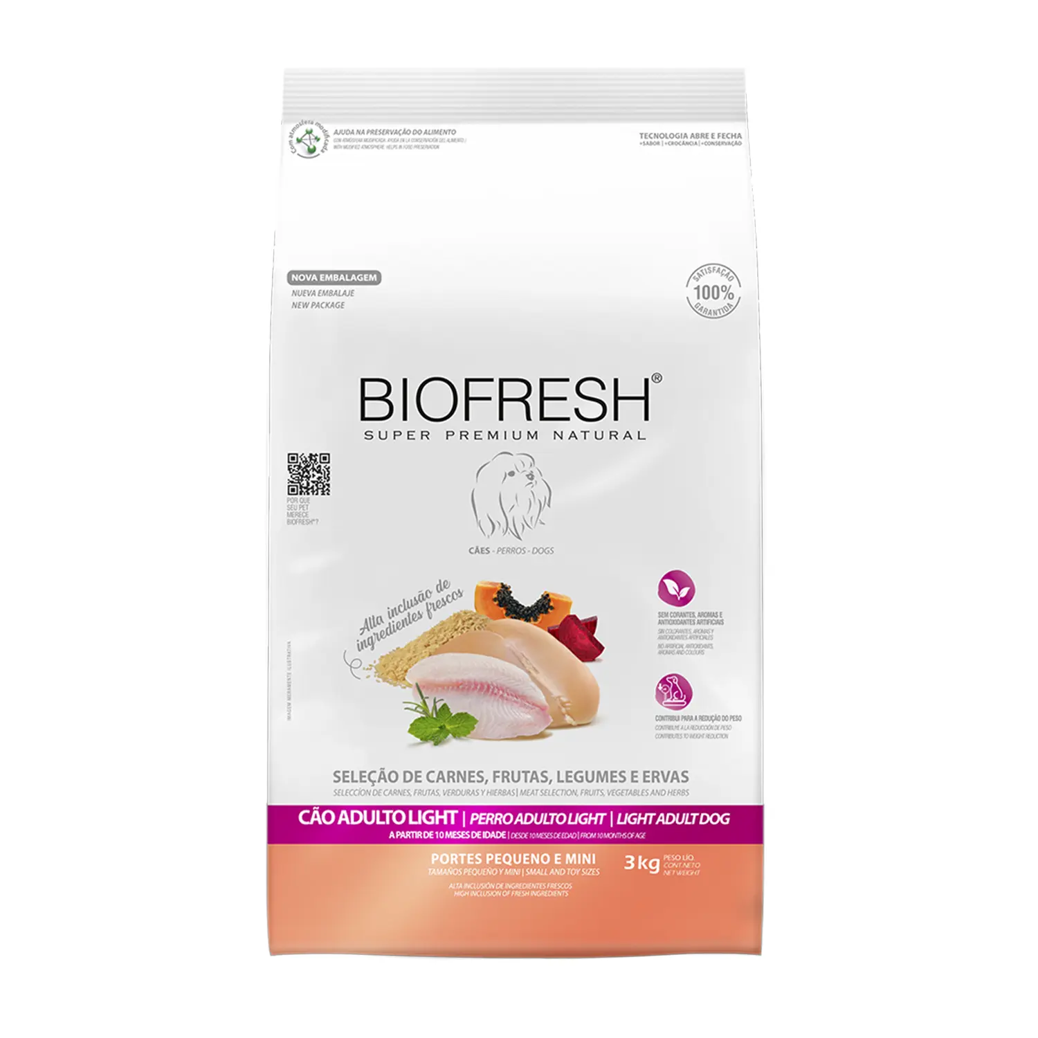 Ração Biofresh Light Cães Adultos Raças Pequenas e Minis