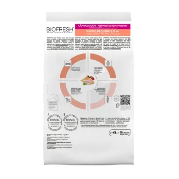 Racao-Biofresh-Light-Caes-Adultos-Racas-Pequenas-e-Minis-101Kg-foto-da-parte-de-tras-da-embalagem-da-racao