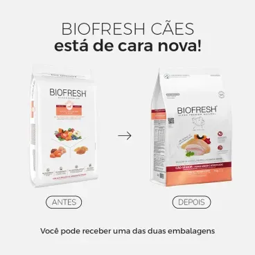 Racao-Biofresh-Caes-Senior-Racas-Pequenas-e-Minis-1Kg-foto-da-embalagem-antiga-e-da-nova