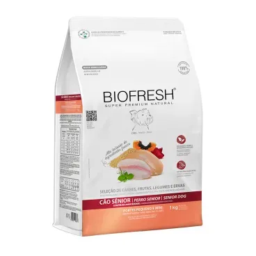 Racao-Biofresh-Caes-Senior-Racas-Pequenas-e-Minis-1Kg-foto-da-parte-lateral-da-embalagem-de-racao