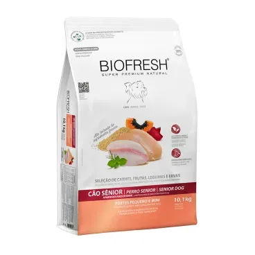 Racao-Biofresh-Caes-Senior-Racas-Pequenas-e-Minis-101Kg-foto-da-parte-lateral-da-embalagem-de-racao