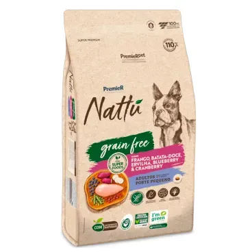 racao-premier-nattu-grain-free-caes-adultos-porte-pequeno-frango