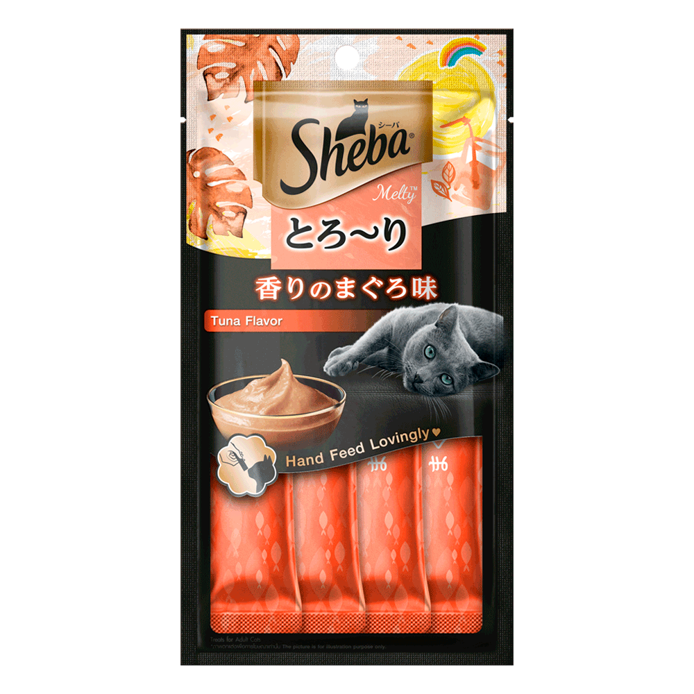 Petisco Sheba Cremoso para Gatos Adultos Atum