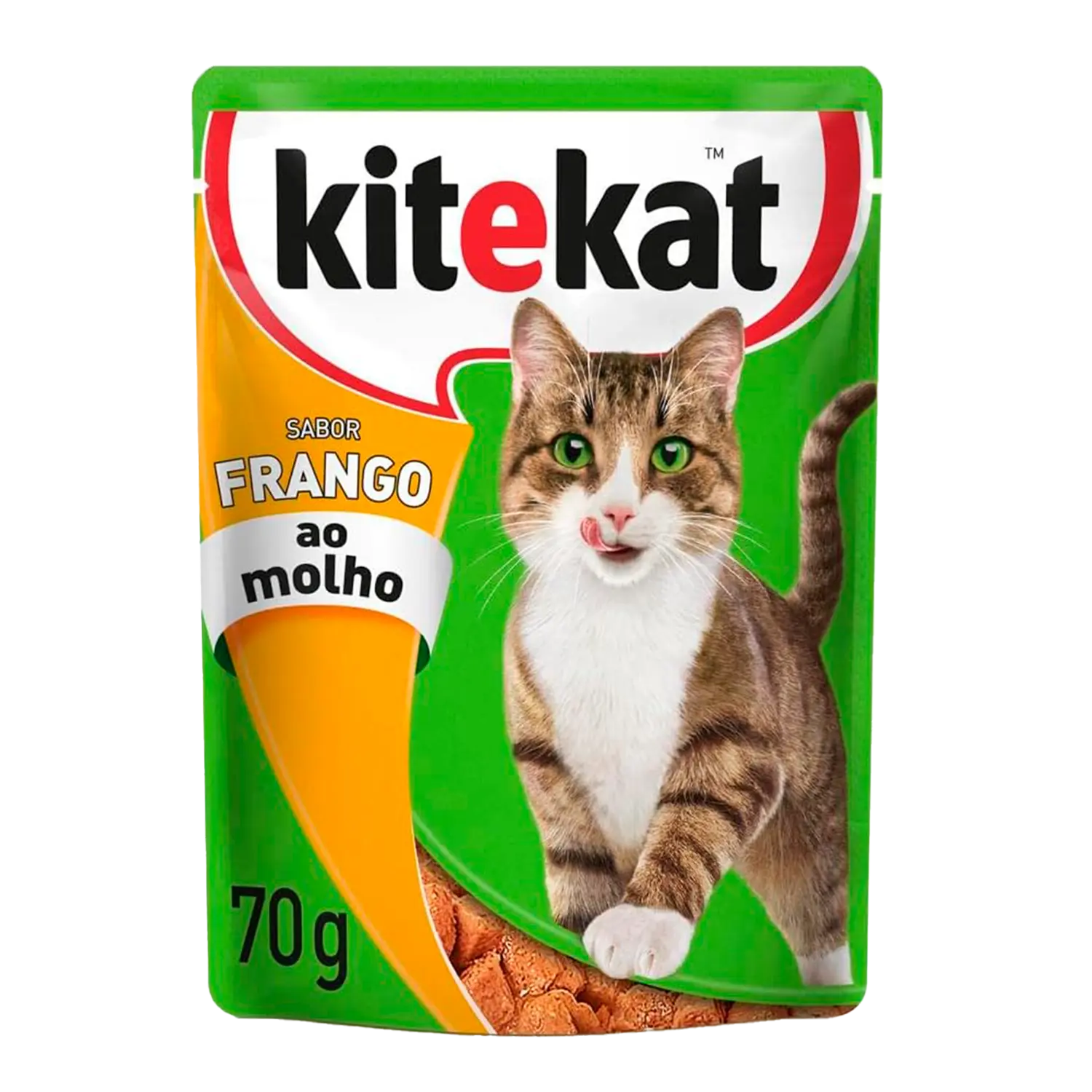 Ração Úmida KiteKat Sachê para Gatos Adultos Frango ao Molho