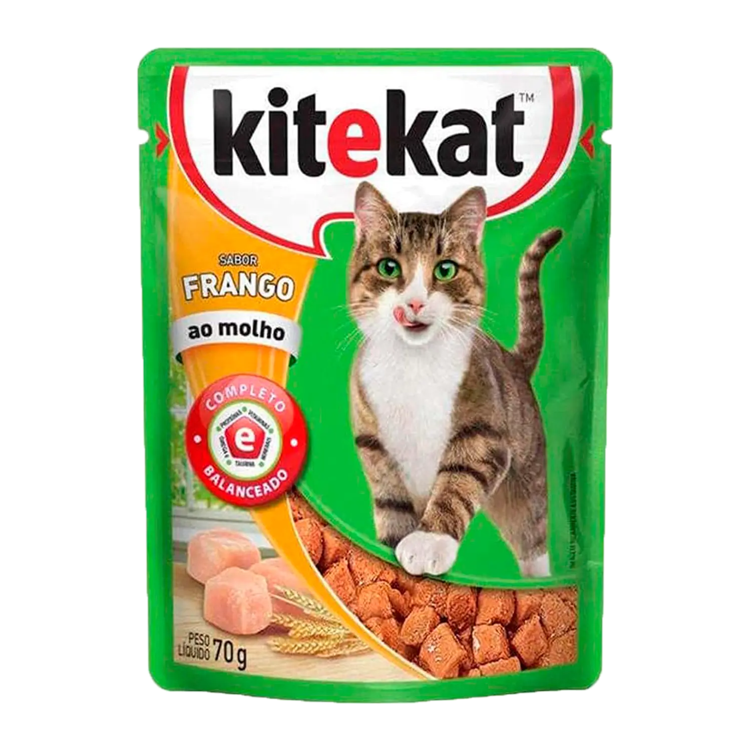 Racao-Umida-KiteKat-Sache-para-Gatos-Adultos-Frango-ao-Molho-70g-foto-secundaria
