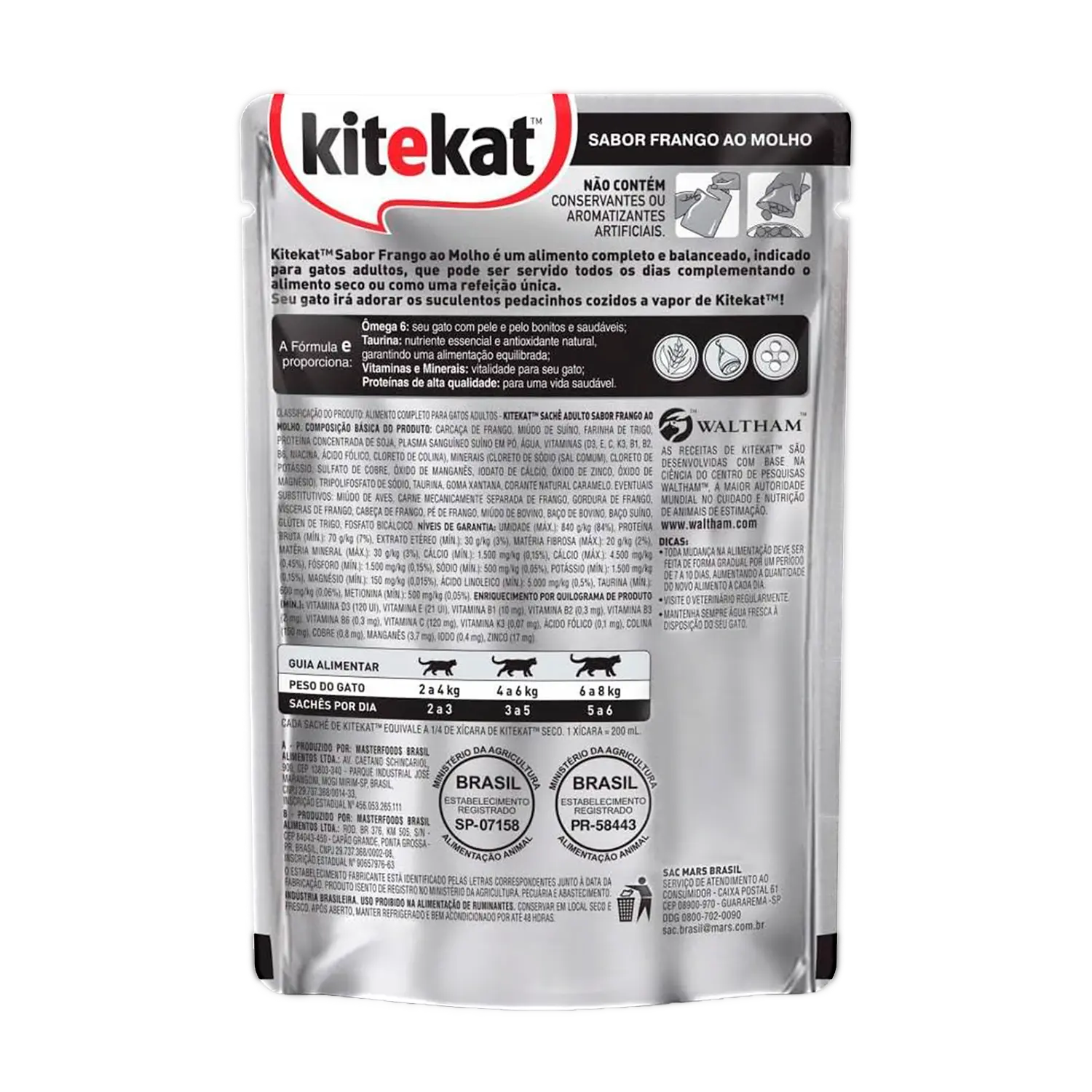 Racao-Umida-KiteKat-Sache-para-Gatos-Adultos-Frango-ao-Molho-70g-foto-da-parte-de-tras-da-embalagem