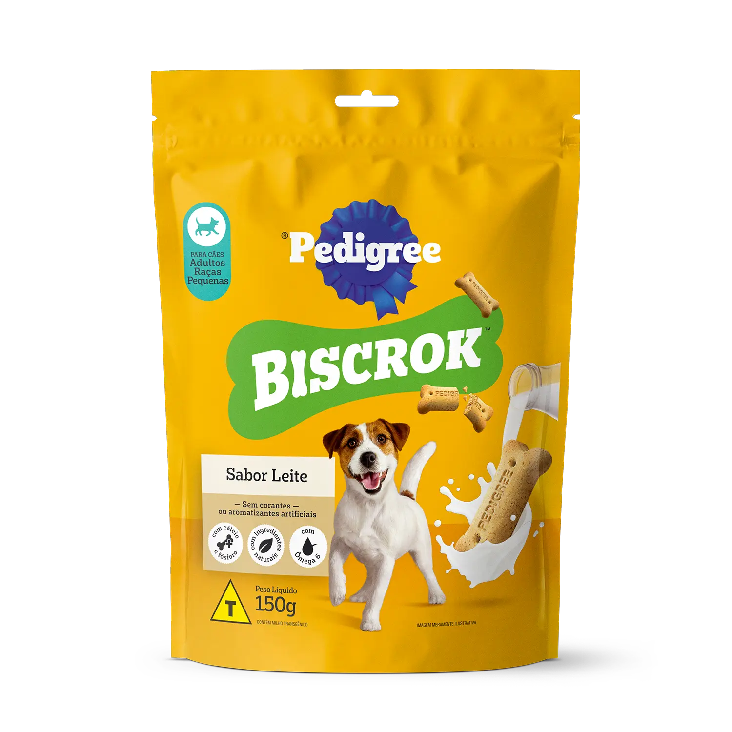 Biscoito Pedigree Biscrok para Cães Adultos Raças Pequenas Leite Biscoito Pedigree Biscrok para Cães Adultos Raças Pequenas Leite