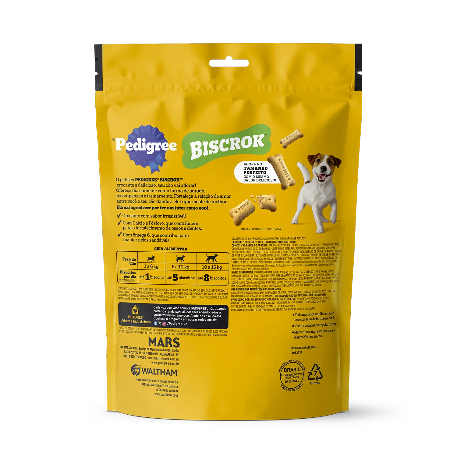 Biscoito Pedigree Biscrok para Cães Adultos Raças Pequenas Leite Biscoito Pedigree Biscrok para Cães Adultos Raças Pequenas Leite