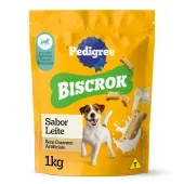 Biscoito Pedigree Biscrok para Cães Adultos Raças Pequenas Leite
