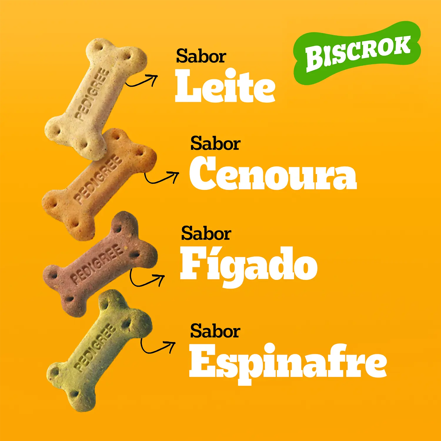 Biscoito-Pedigree-Biscrok-para-Caes-Adultos-Multi-500g-foto-dos-biscoitos-e-de-cada-sabor