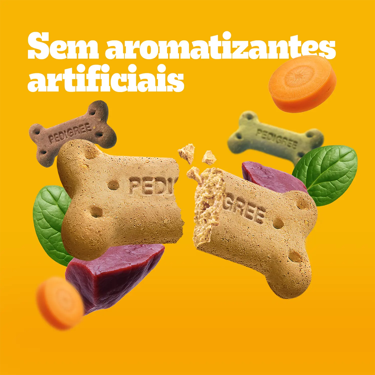 Biscoito-Pedigree-Biscrok-para-Caes-Adultos-Multi-1Kg-foto-do-biscoito-partido-ao-meio