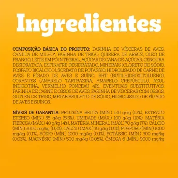 Biscoito-Pedigree-Biscrok-para-Caes-Adultos-Multi-1Kg-foto-com-texto-sobre-os-ingredientes