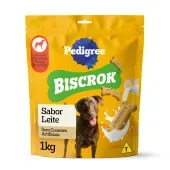 Biscoito Pedigree Biscrok para Cães Adultos Raças Grandes Leite