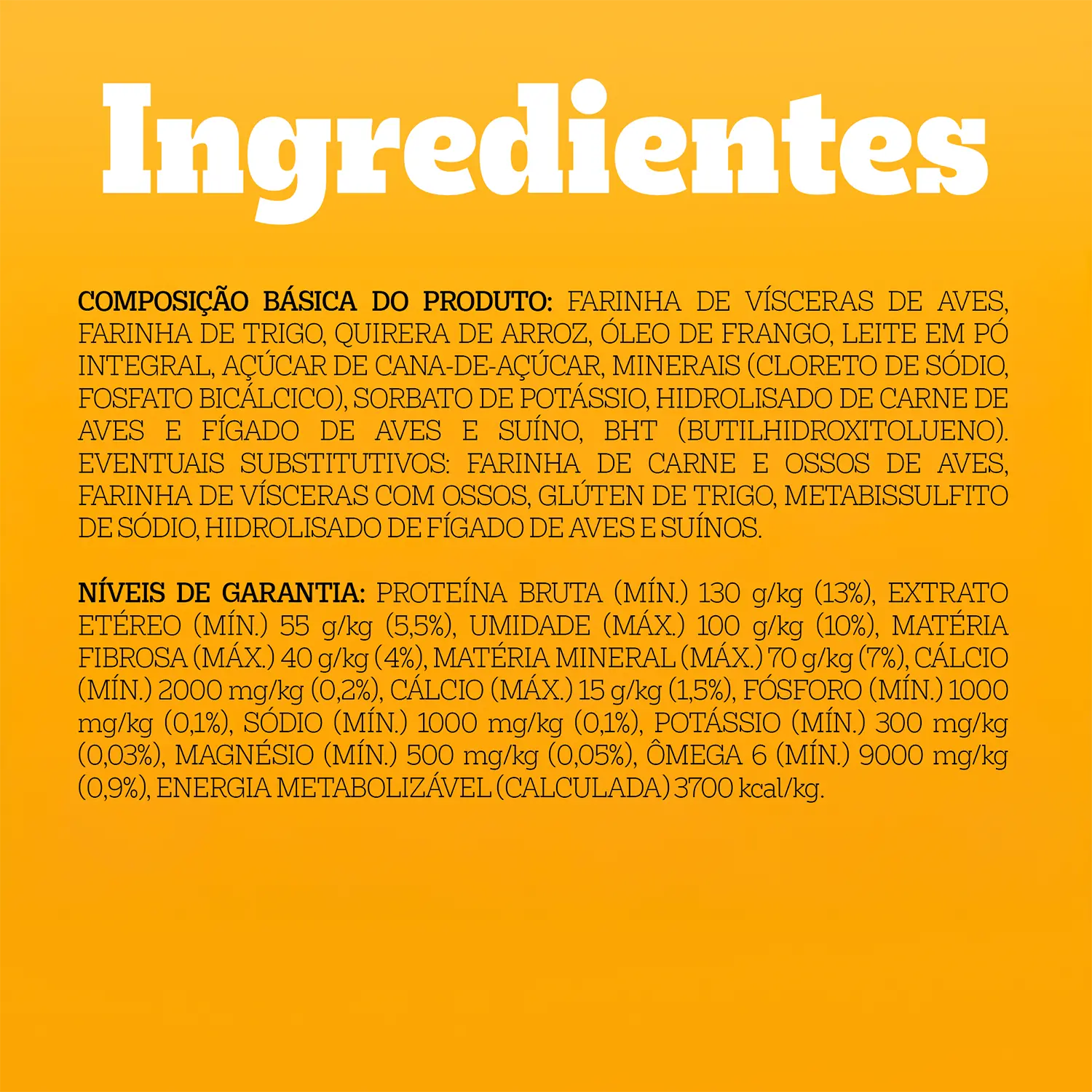 Biscoito-Pedigree-Biscrok-para-Caes-Filhotes-Leite-300g-foto-com-texto-sobre-os-ingredientes-