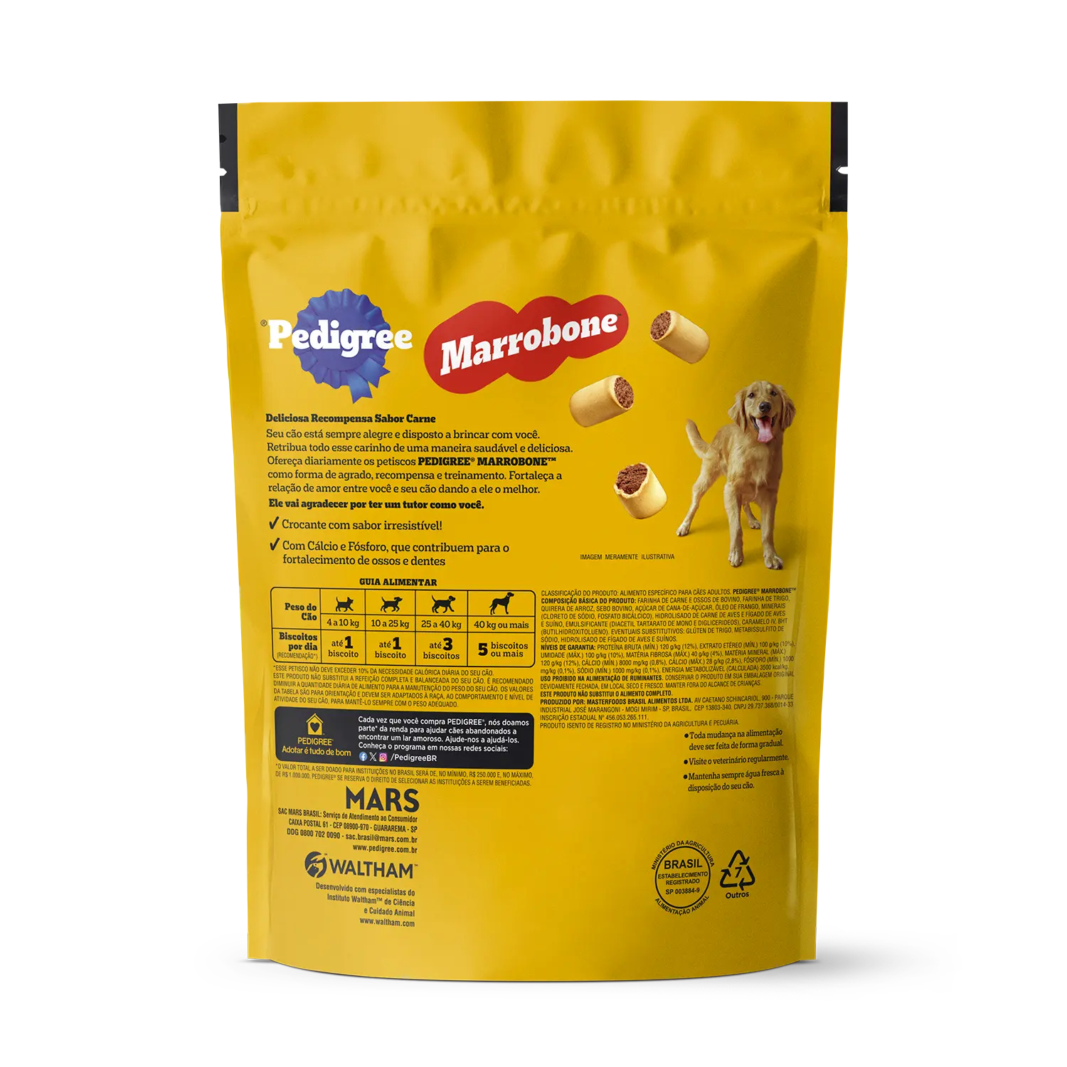 Biscoito Pedigree Marrobone para Cães Adultos Carne