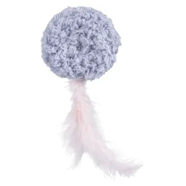 Brinquedo-Pelucia-para-Gatos-Bola-com-Penas-2-Unidades-Flicks-bolinha-cinza