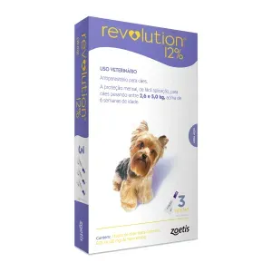 Antipulgas Revolution 12% para Cães de 2,6kg a 5kg