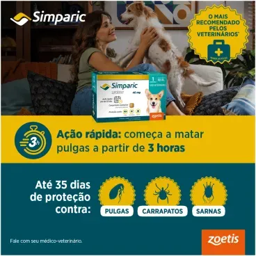 2-Antipulgas Simparic 5mg Imagem complementar 1 comprimido