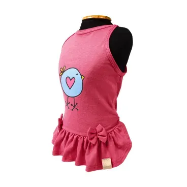 Vestido-Pintinho-Coral-Fabrica-Pet-tamanho-P-foto-da-lateral