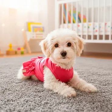 Vestido-Pintinho-Coral-Fabrica-Pet-tamanho-P-foto-de-detalhe-da-etiqueta