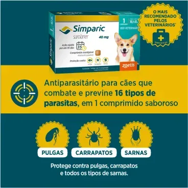 1-Antipulgas Simparic Imagem complementar 1 comprimido