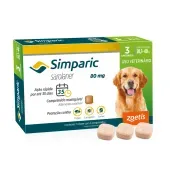Antipulgas Simparic 80mg para Cães 20 a 40kg