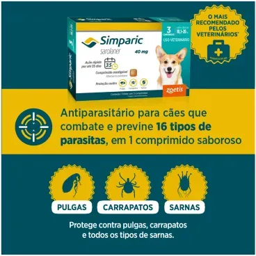 1-Antipulgas Simparic para Caes Imagem complementar