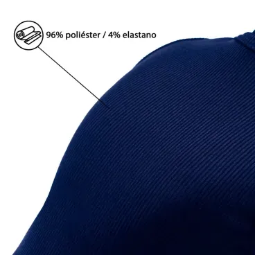 Regata-Canelada-Azul-Fabrica-Pet-tamanho-PP-foto-de-detalhe-com-texto-sobre-a-composicao-da-peca