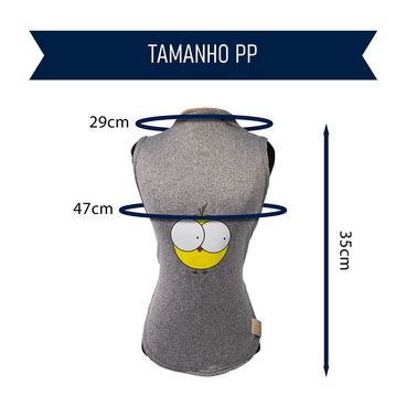 Regata-Pintinho-Cinza-Fabrica-Pet-tamanho-PP-foto-explicativa-do-tamanho-da-peca