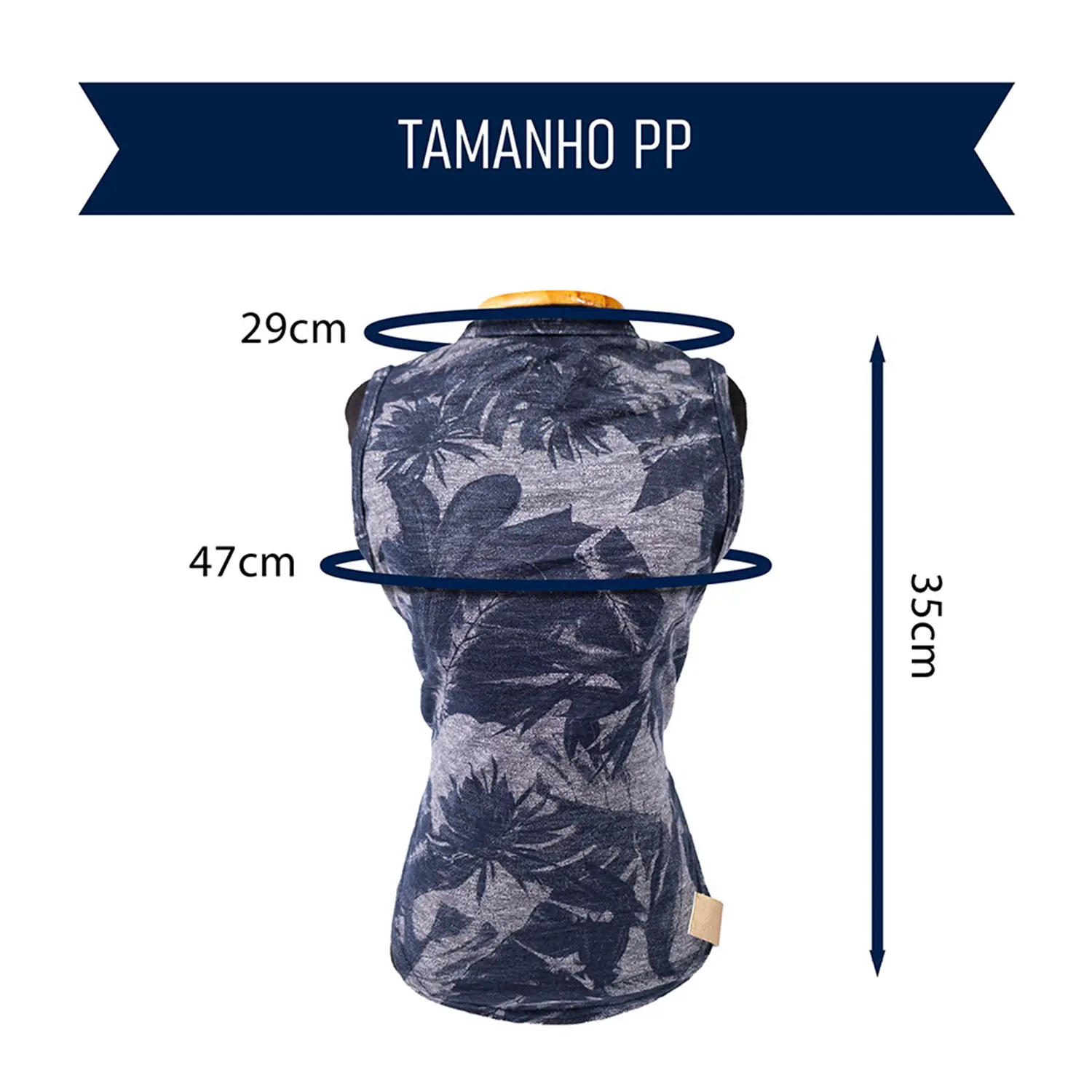Blusa-Surf-Gola-Careca-Cinza-Fabrica-Pet-tamanho-PP-foto-explicativa-do-tamanho-da-peca