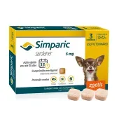 Antipulgas Simparic 5mg para Cães 1,3 a 2,5kg