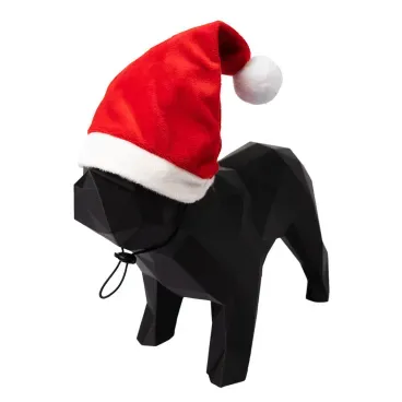 Gorro-Natal-Vermelho-Fabrica-Pet-tamanho-PP-foto-de-manequim-de-cachorro-com-o-gorro