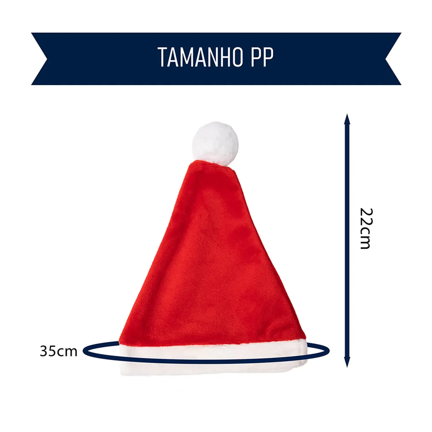 Gorro-Natal-Vermelho-Fabrica-Pet-tamanho-PP-foto-explicativa-do-tamanho-da-peca