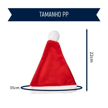 Gorro-Natal-Vermelho-Fabrica-Pet-tamanho-PP-foto-explicativa-do-tamanho-da-peca