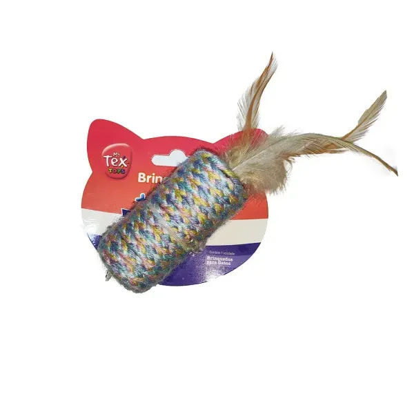Brinquedo Crochê com Penas Tex Pets Único
