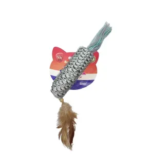 Brinquedo Crochê com Penas Tex Pets Cinza - Único