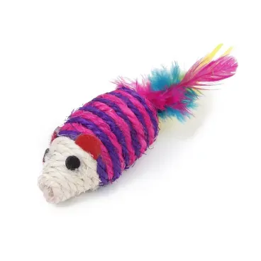 Brinquedo-Ratinho-de-Sisal-Tex-Pets-Rosa