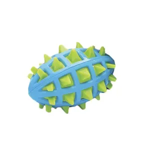 Mordedor Bola de Futebol Americano com Cravos Tex Pets Azul - Único