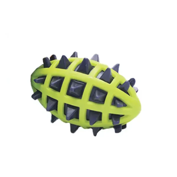 Mordedor Bola de Futebol Americano com Cravos Tex Pets Verde Único